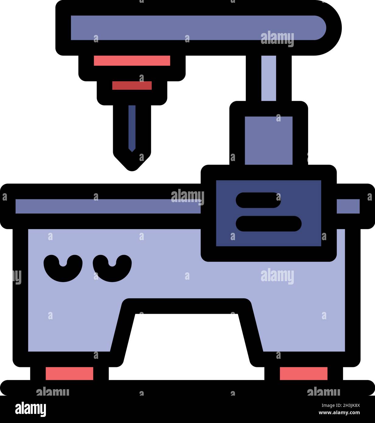 Milling machine metalwork icon. Outline milling machine metalwork ...