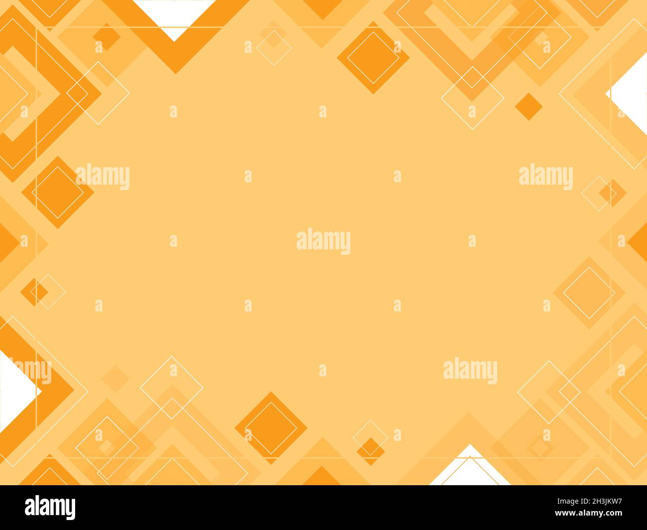 Abstract geometric orange background made from squares and triangles, shape pattern, template with copy space, modern layout, vector Stock Vector