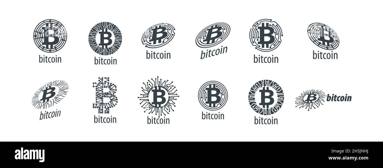 Bitcoin logos Stock Vector Images - Alamy