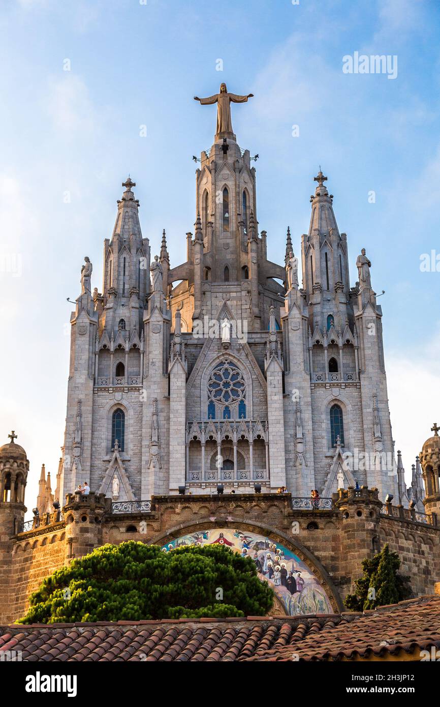 Church of the Sacred heart of Jesus in Barcelona Stock Photo