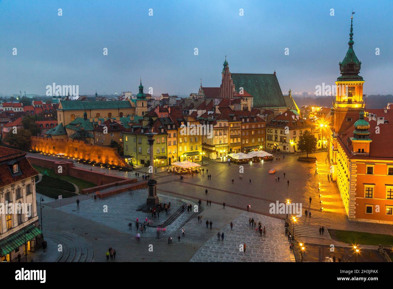 Panoramic view of Warsaw Stock Photo