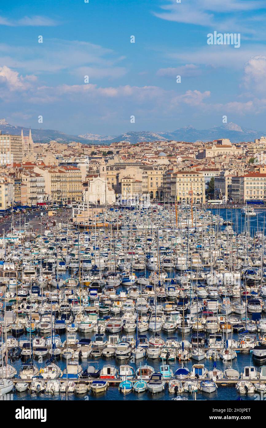 Old port  in Marseille, France Stock Photo