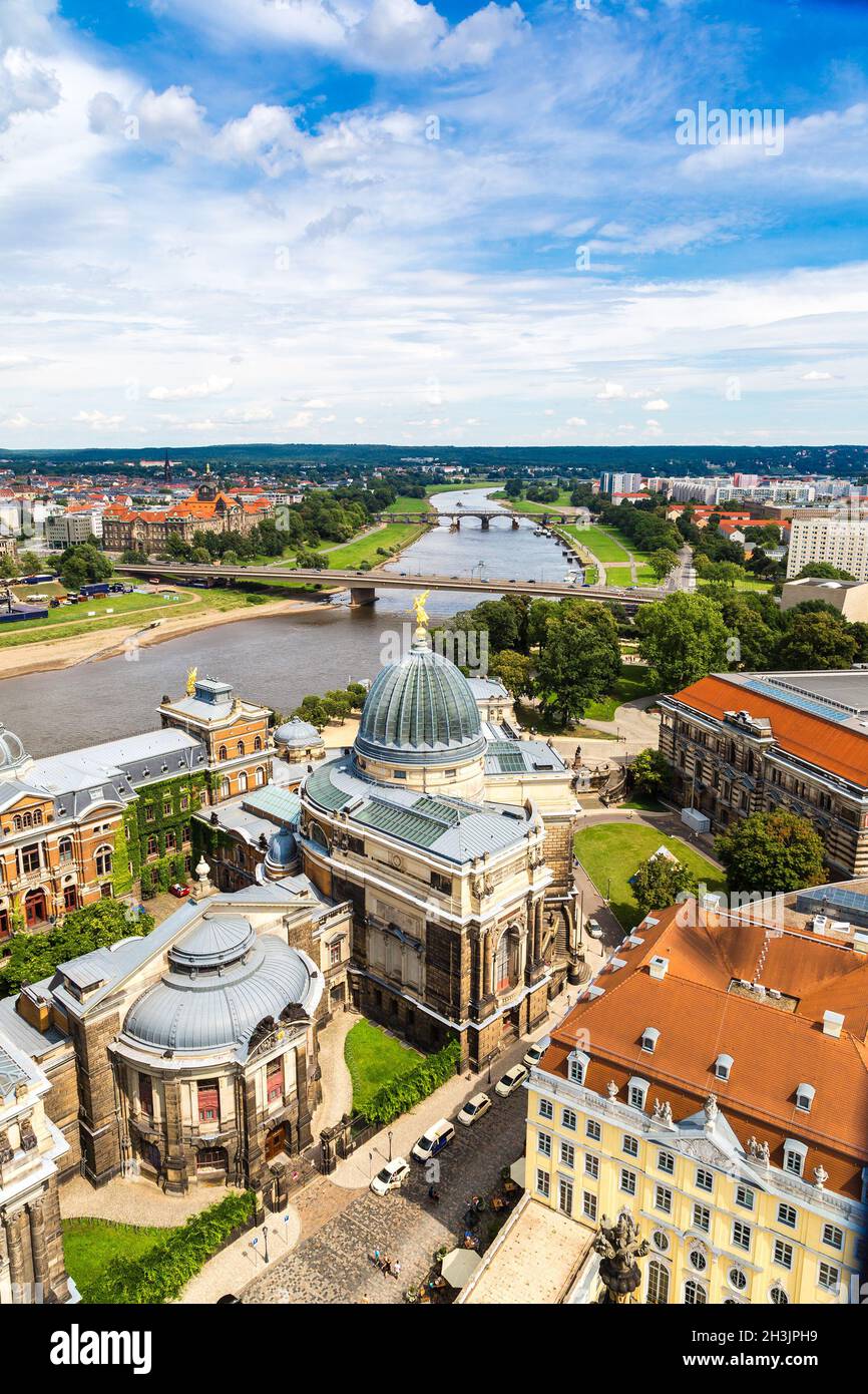 Panoramic view of Dresden Stock Photo