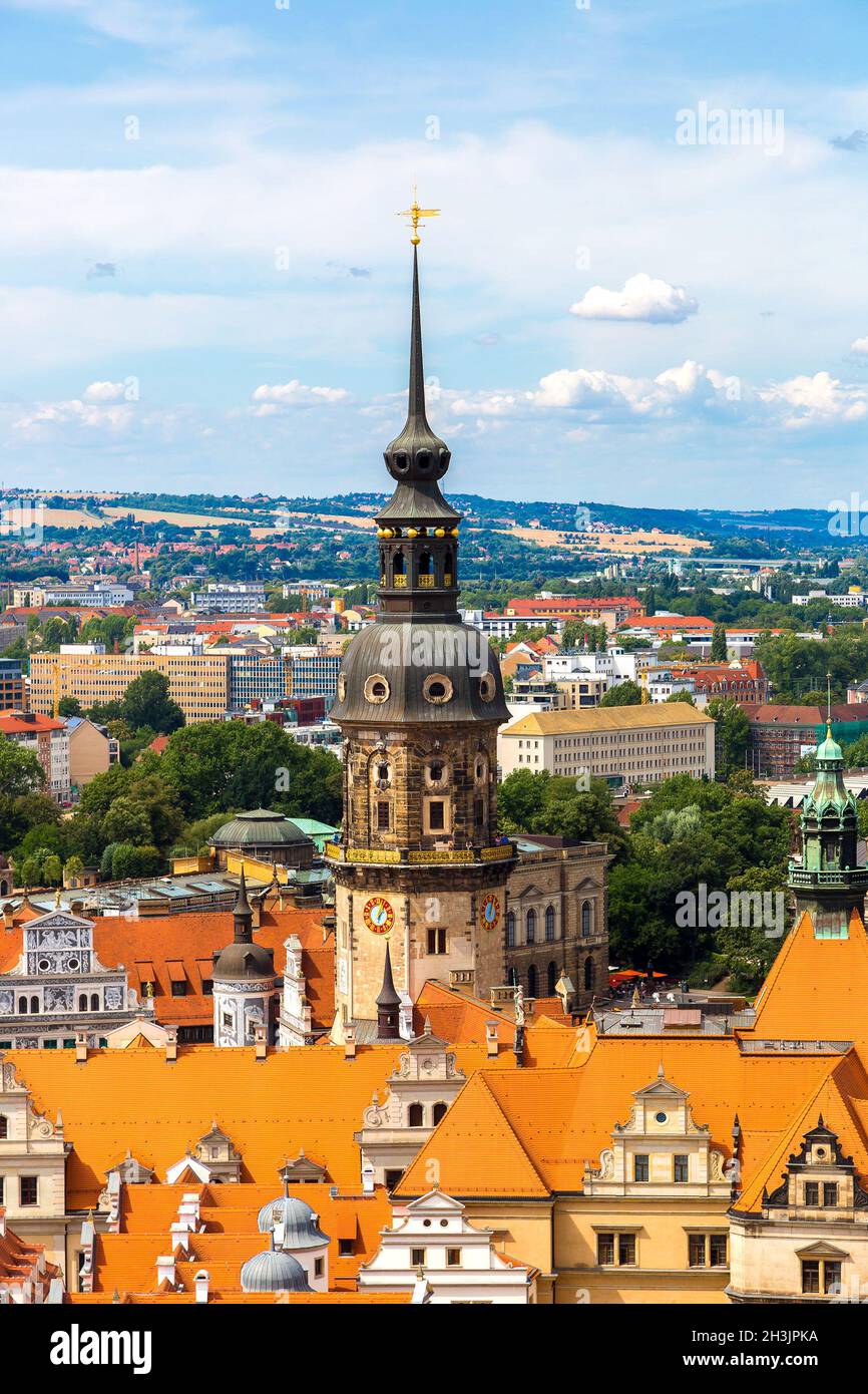 Panoramic view of Dresden Stock Photo