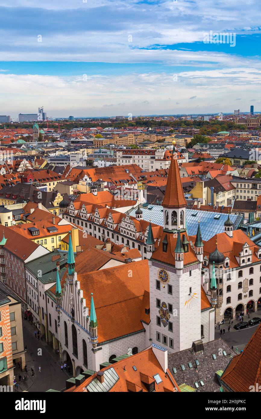 Aerial view of Munich Stock Photo