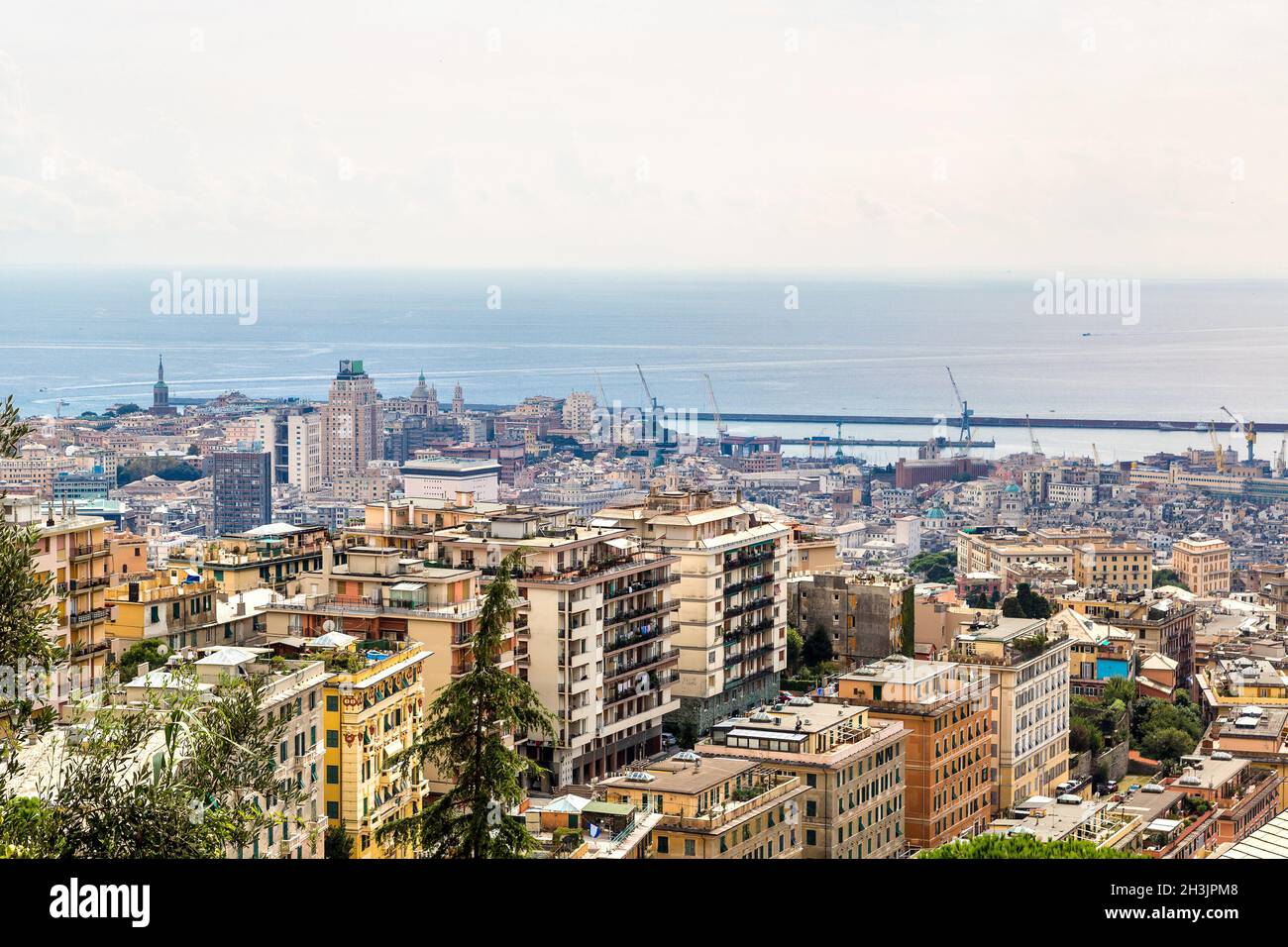 Port of Genoa in Italy Stock Photo