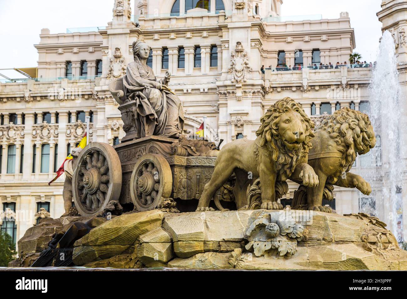 Cibeles fountain in Madrid Stock Photo