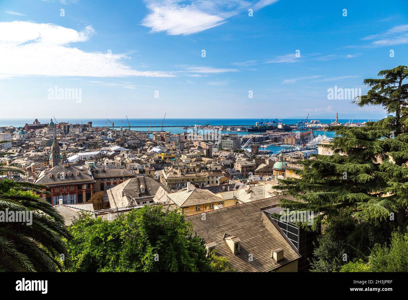 Port of Genoa in Italy Stock Photo