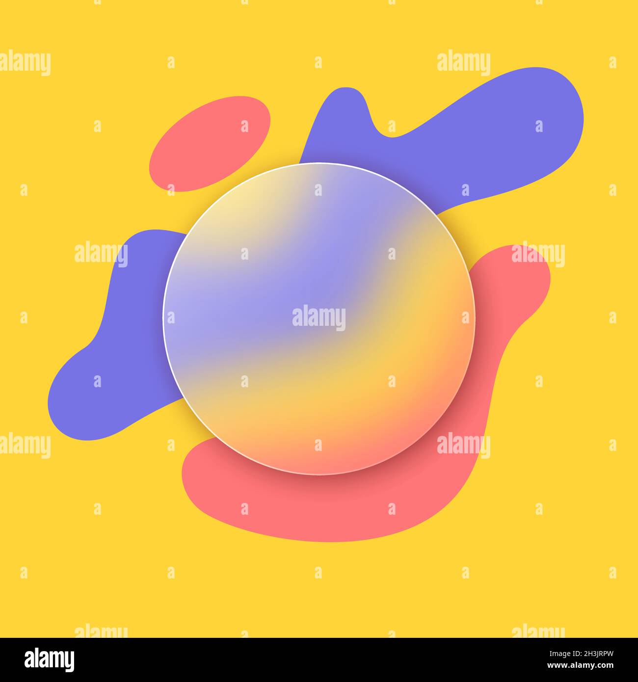 Vector background in glass morphism style . Editable illustration Stock Vector