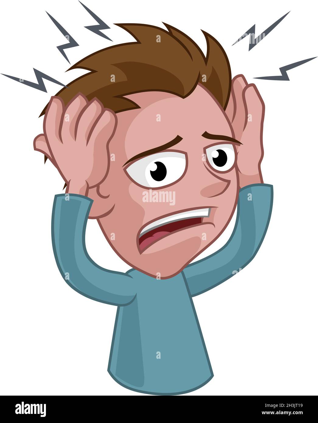 Man Suffering From Stress or Headache Cartoon Stock Vector Image & Art -  Alamy