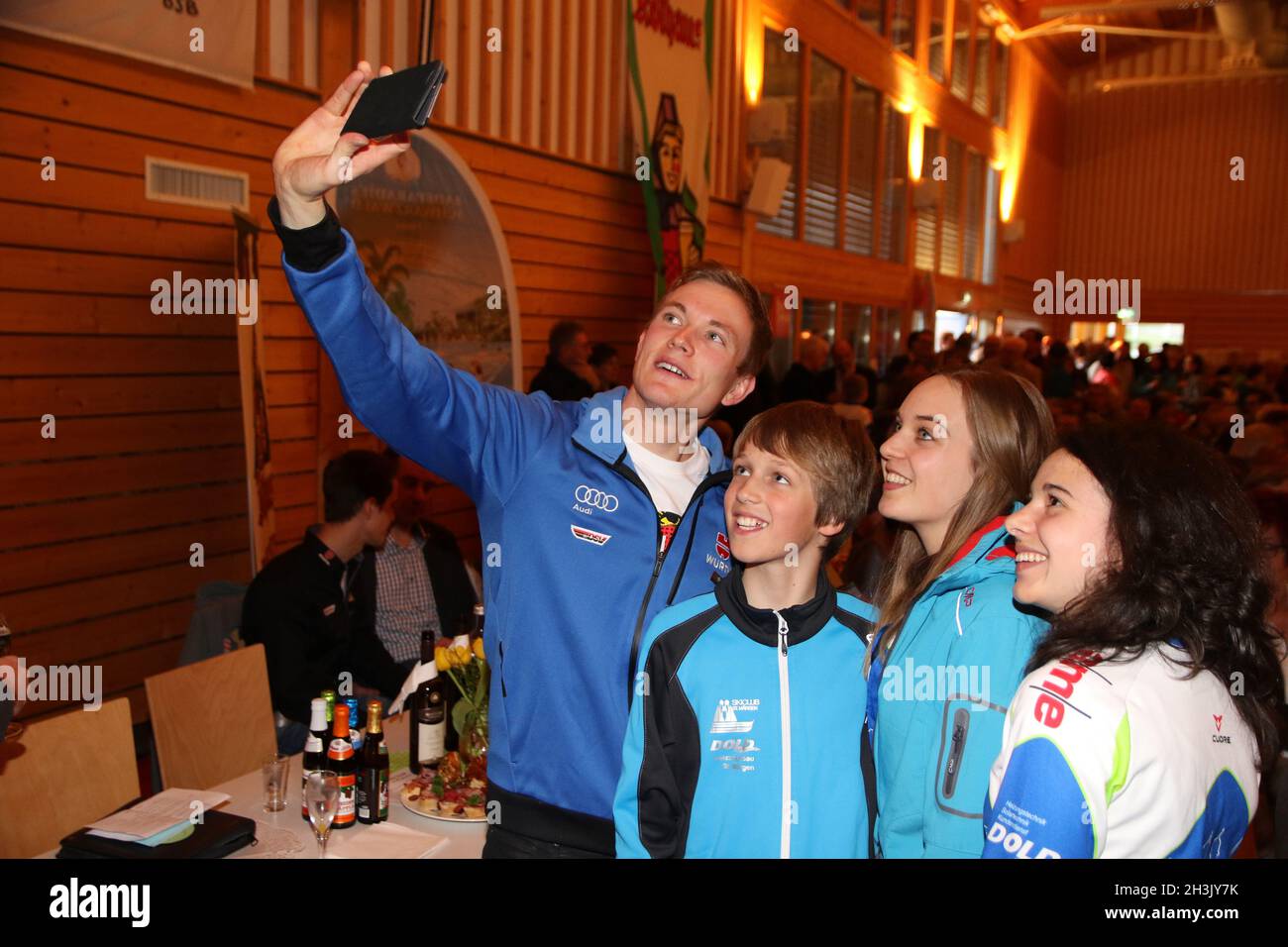 Reception of the World Champions 2017 Breitnau Stock Photo