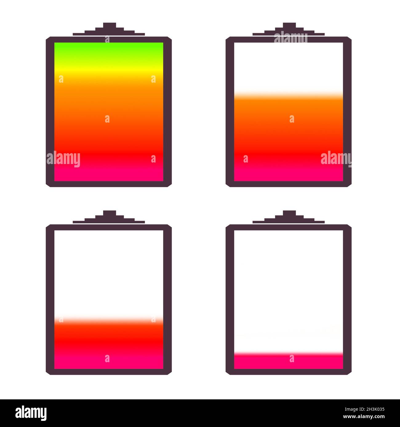 battery charge levels illustration Stock Photo Alamy
