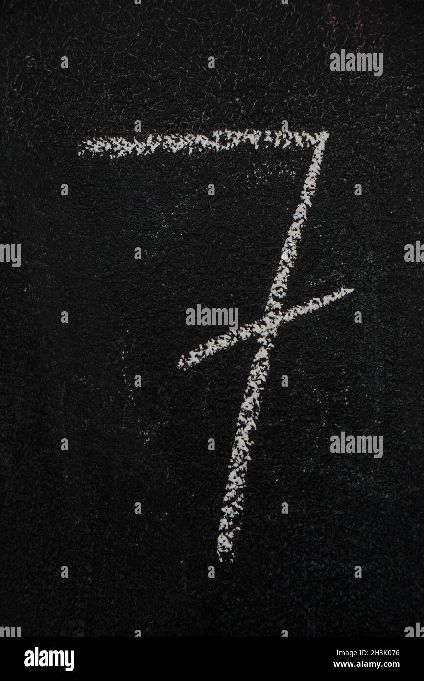 Number seven on black background hi-res stock photography and images ...