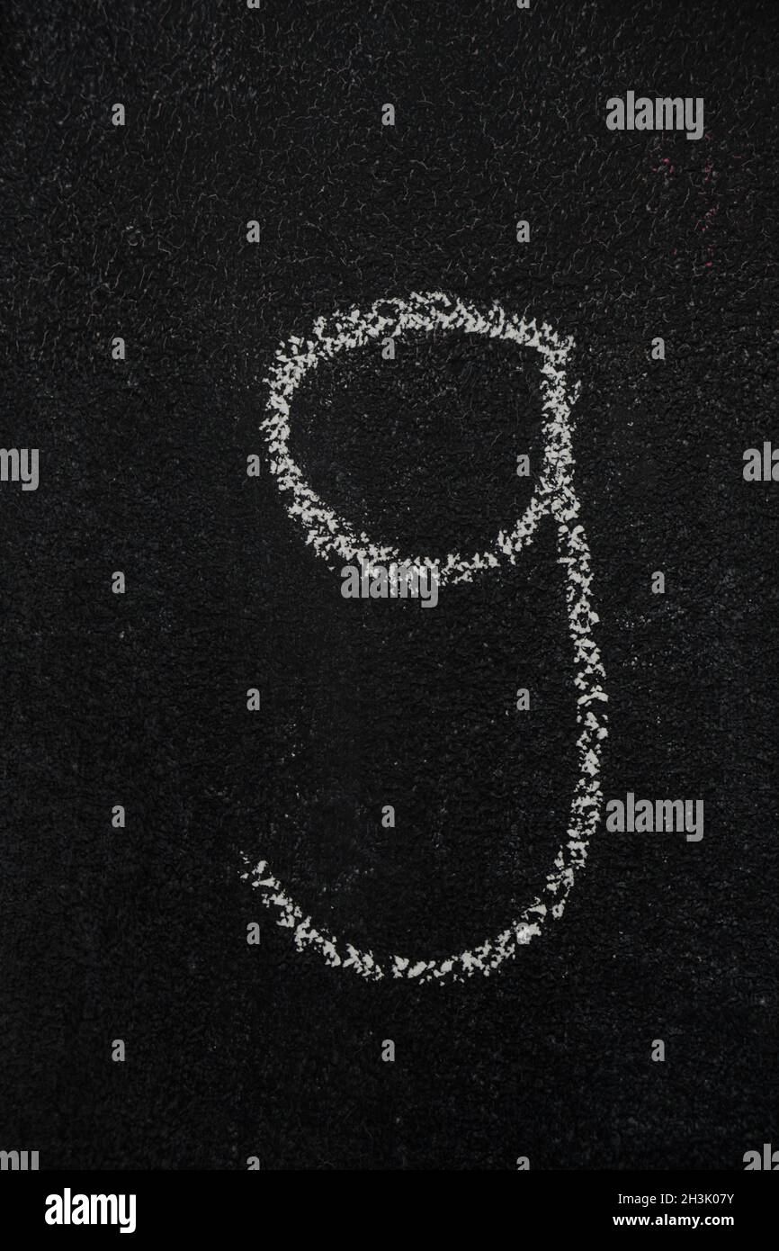 Number 9 blackboard hi-res stock photography and images - Alamy
