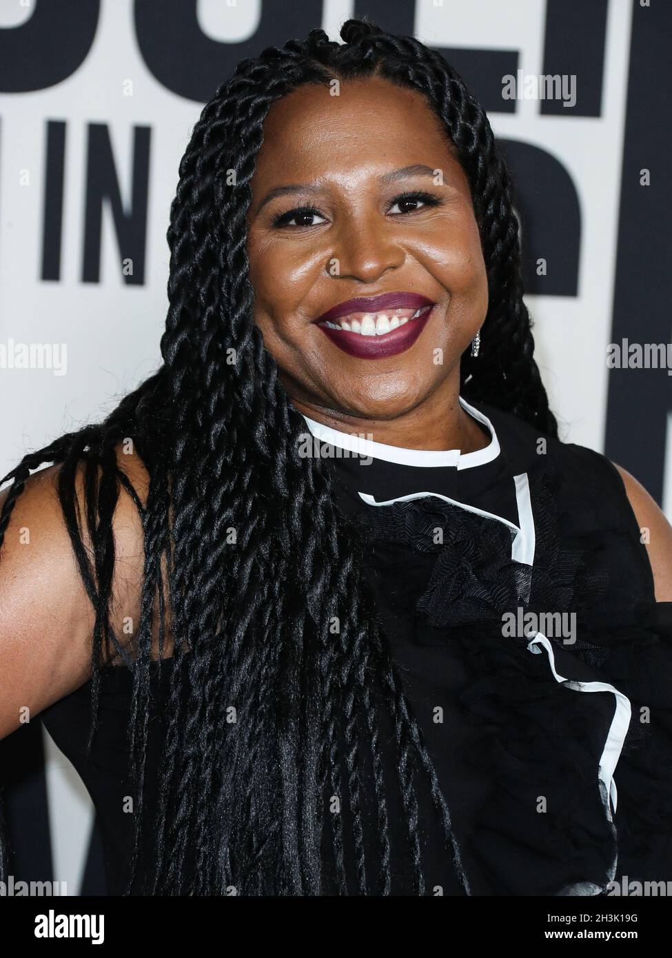 LOS ANGELES, CALIFORNIA, USA - OCTOBER 28: Director Angel Kristi Williams arrives at the Los Angeles Premiere Of Netflix's 'Colin In Black And White' held at the Academy Museum of Motion Pictures on October 28, 2021 in Los Angeles, California, United States. (Photo by Xavier Collin/Image Press Agency) Stock Photo