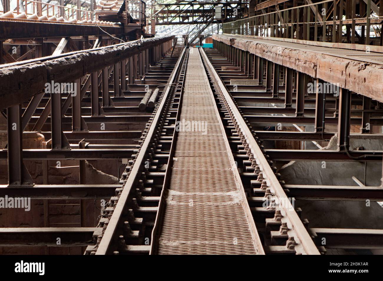 Ironworks railway Stock Photo