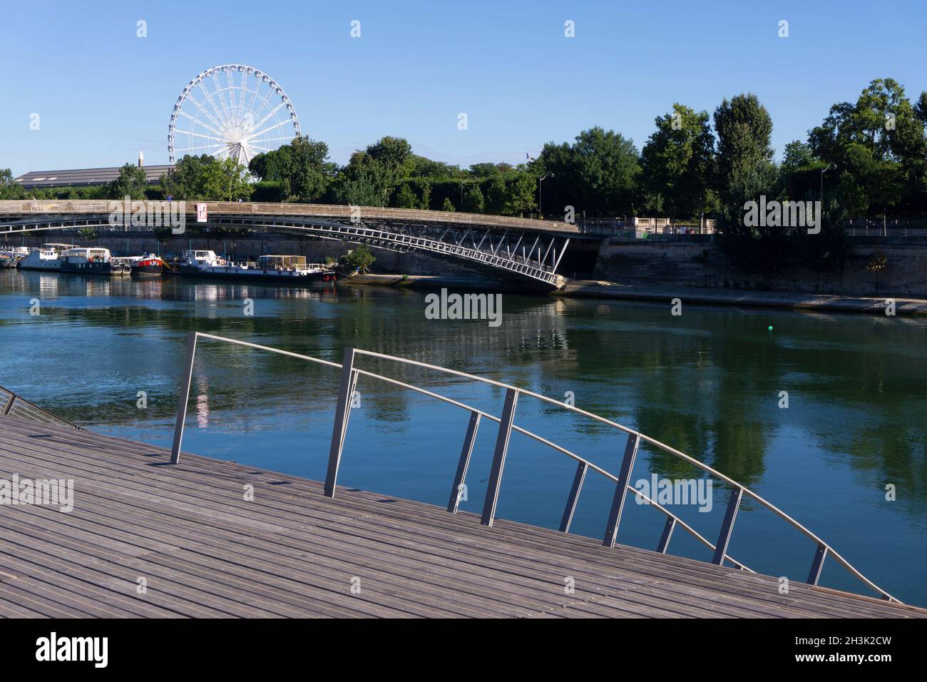 Paris, France 2016. River Seine in summer Stock Photo
