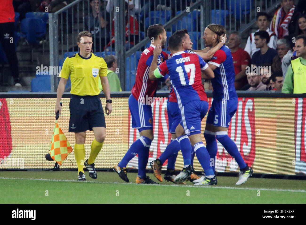 Football CL 2nd leg, FC Basel vs. Benfica Lisbon Stock Photo Alamy