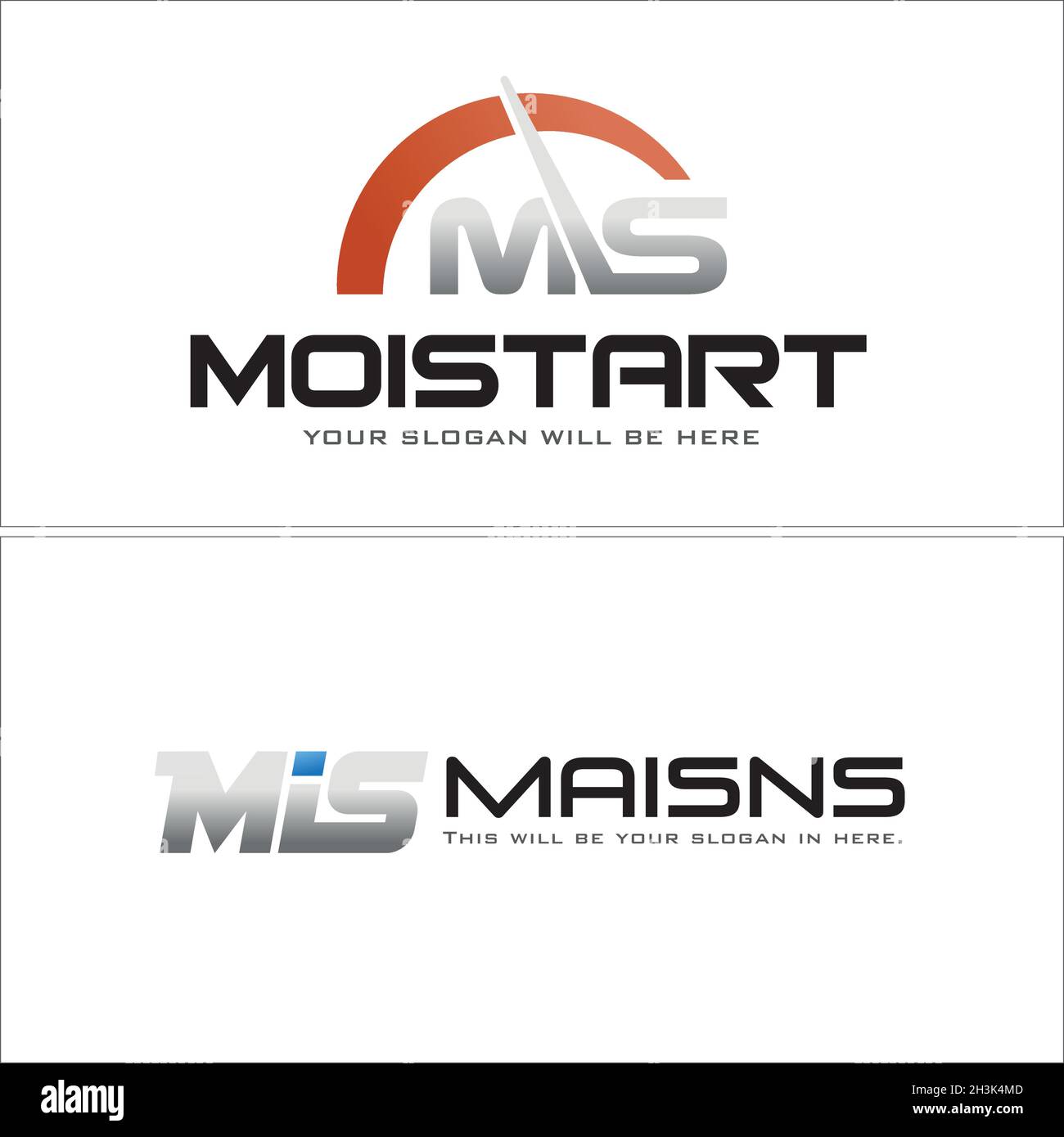 Modern automotive speedometer combination mark logo design Stock Vector