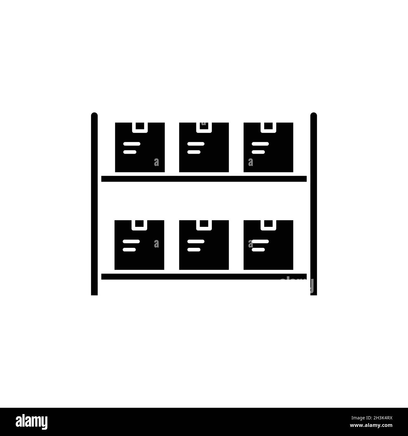 Rack with goods olor line icon. Pictogram for web page, mobile app ...