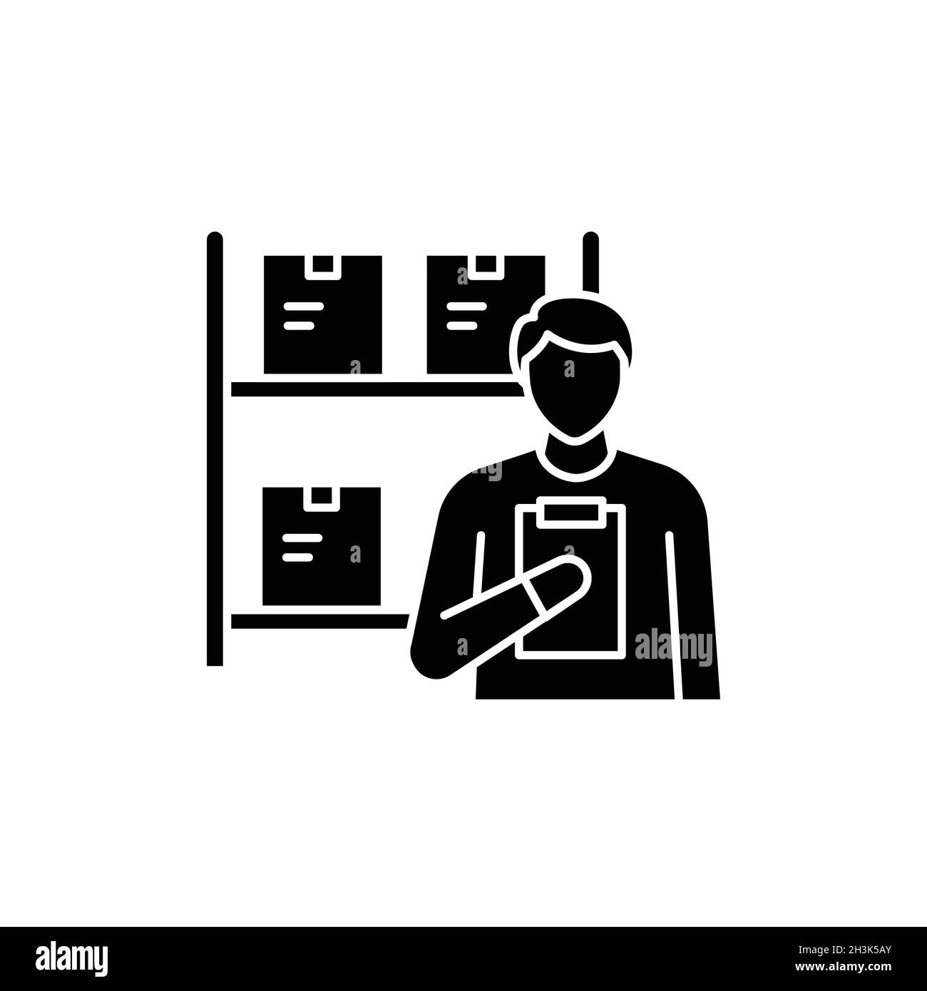 Stocktaking olor line icon. Pictogram for web page, mobile app, promo ...