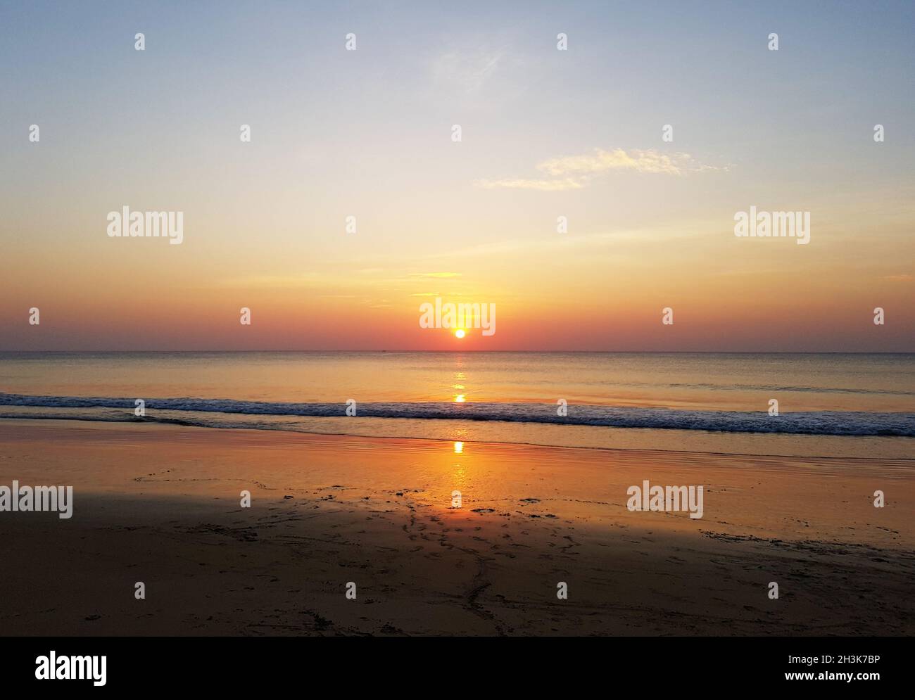 Beautiful sunset and the beach Stock Photo - Alamy