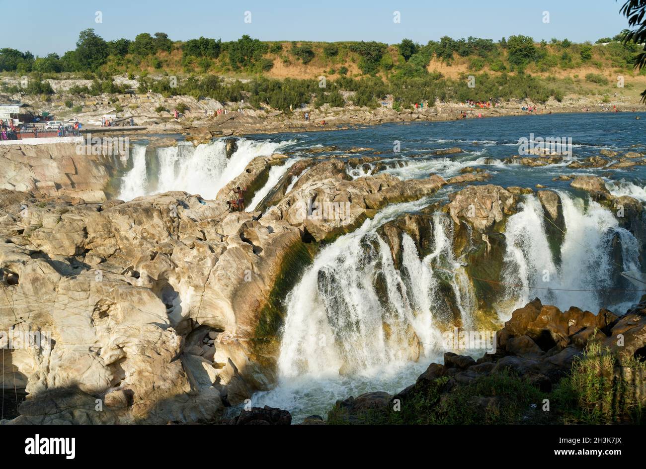 Dhuandhar waterfall at Bhedaghat, Jabalpur, Madhya Pradesh, India Stock  Photo - Alamy