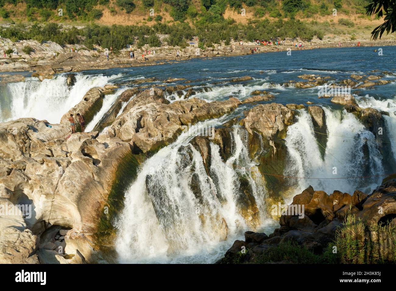 Dhuandhar waterfall at Bhedaghat, Jabalpur, Madhya Pradesh, India Stock  Photo - Alamy