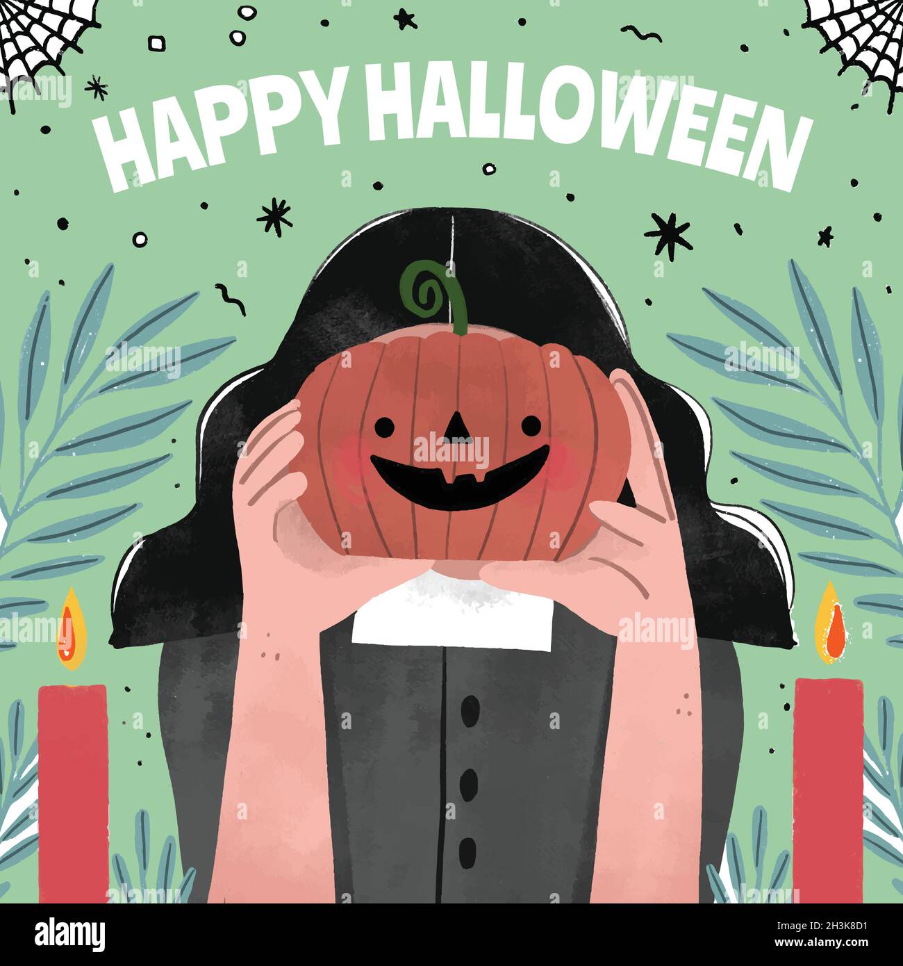 hand drawn halloween vector design illustration Stock Vector Image ...