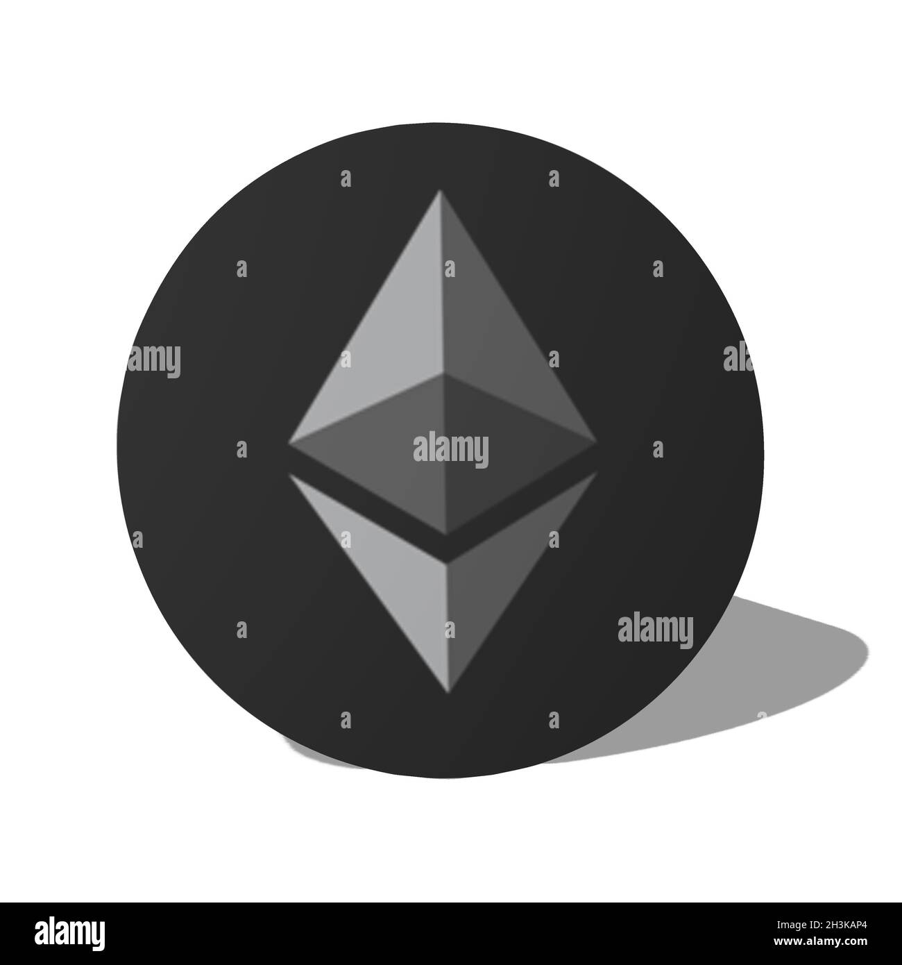 Grey etherum logo vector design Stock Photo
