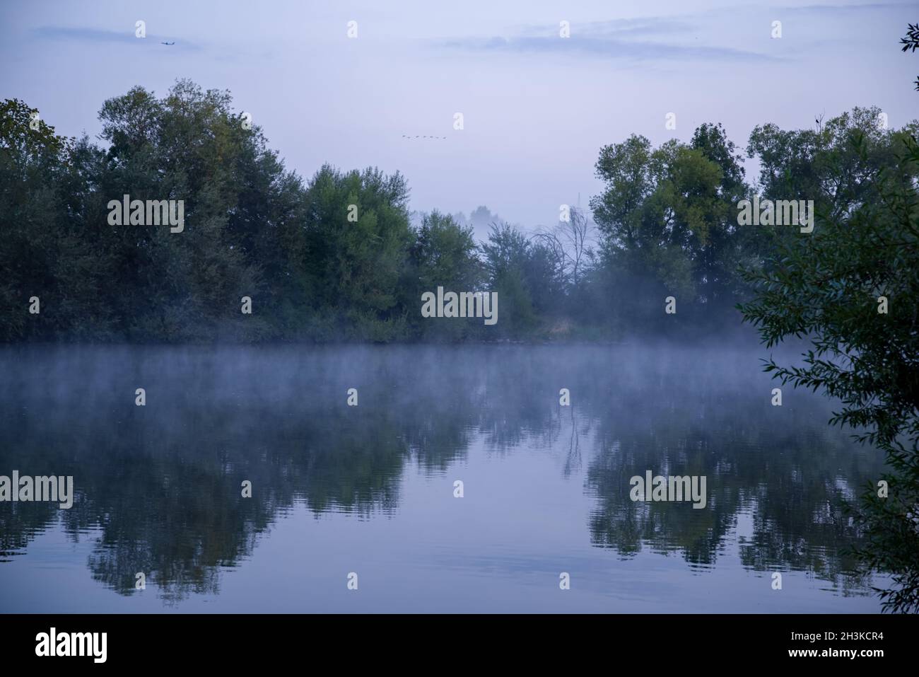 Smoke on the water Stock Photo - Alamy
