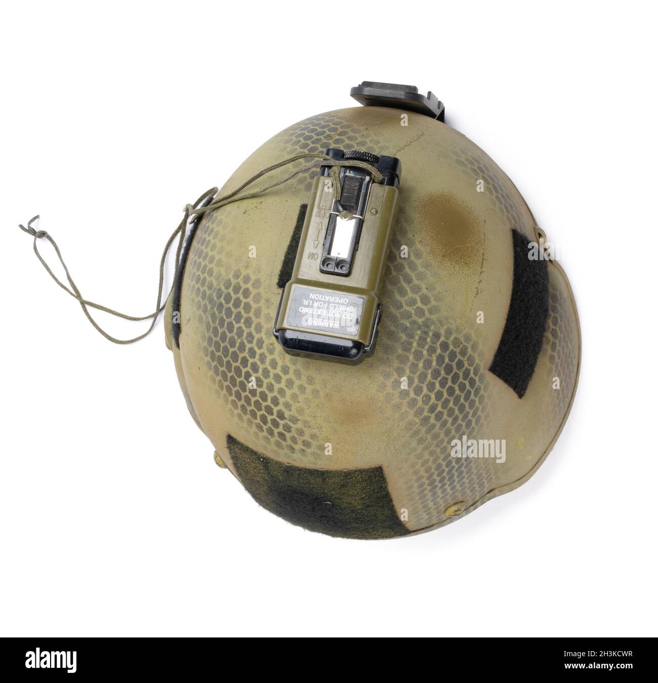 Camouflage military helmet isolated on white background Stock Photo - Alamy