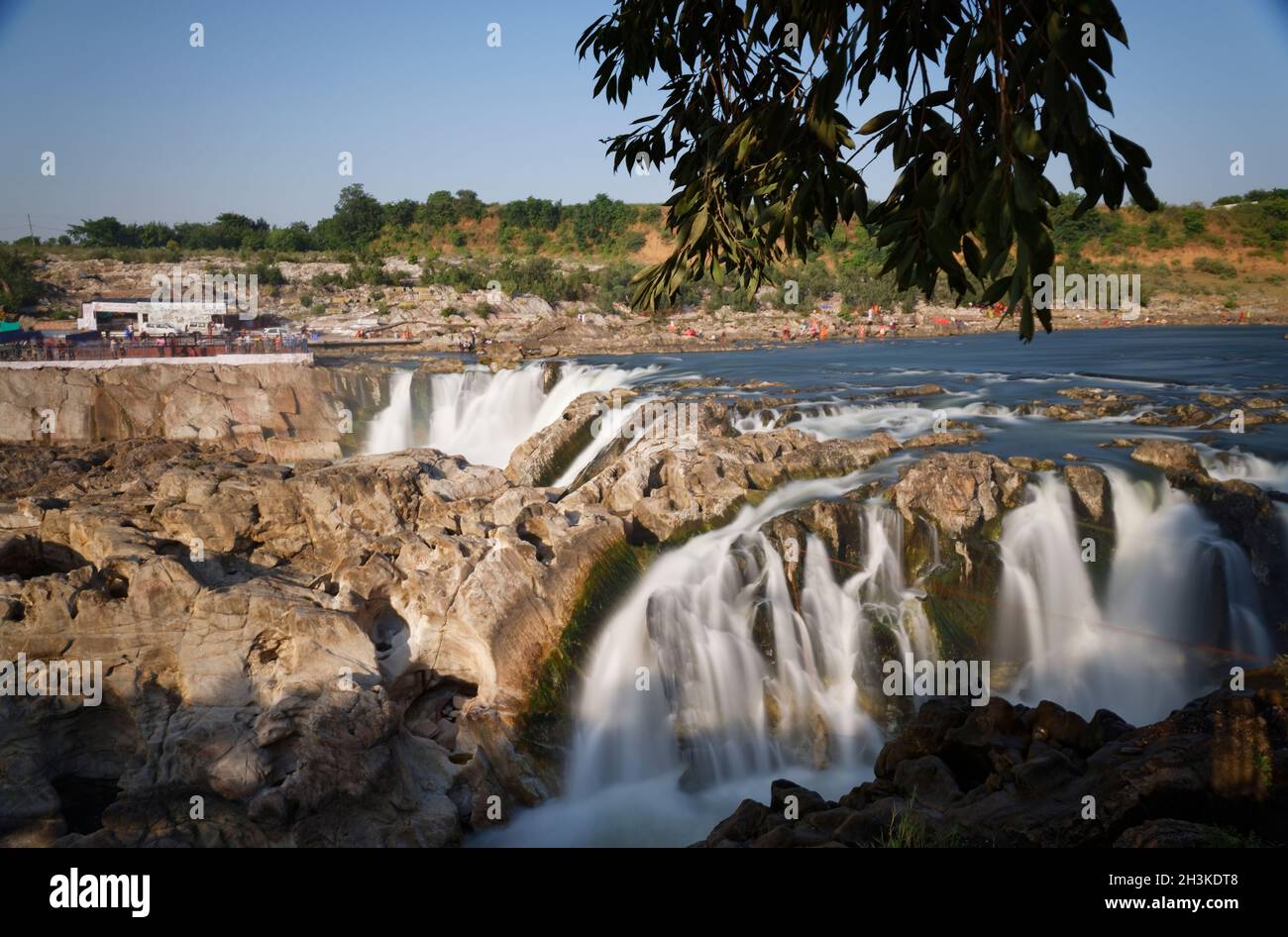 Dhuandhar waterfall at Bhedaghat, Jabalpur, Madhya Pradesh, India. Milky  look of the waterfall with long exposure Stock Photo - Alamy