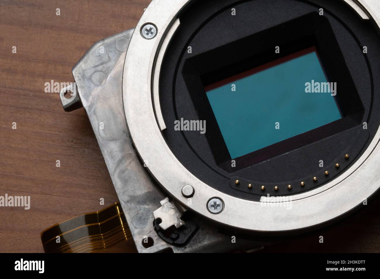 Camera sensor and lent mount Stock Photo Alamy