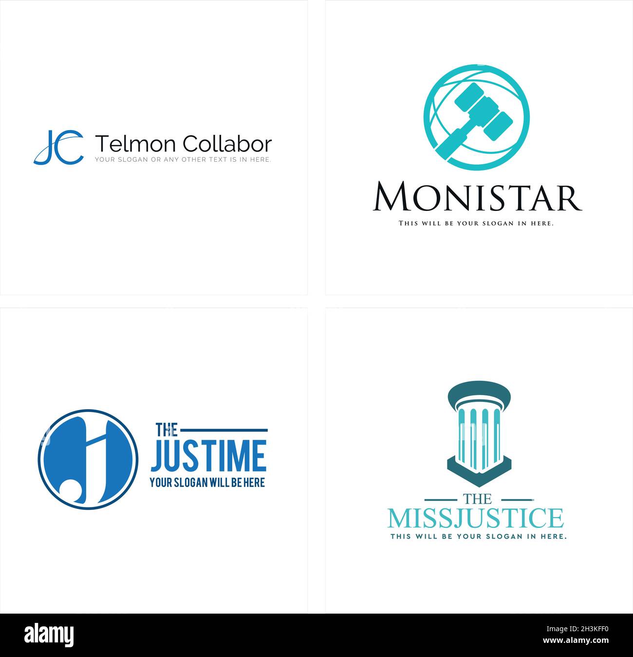Modern justice attorney law pillar letter J logo design Stock Vector ...