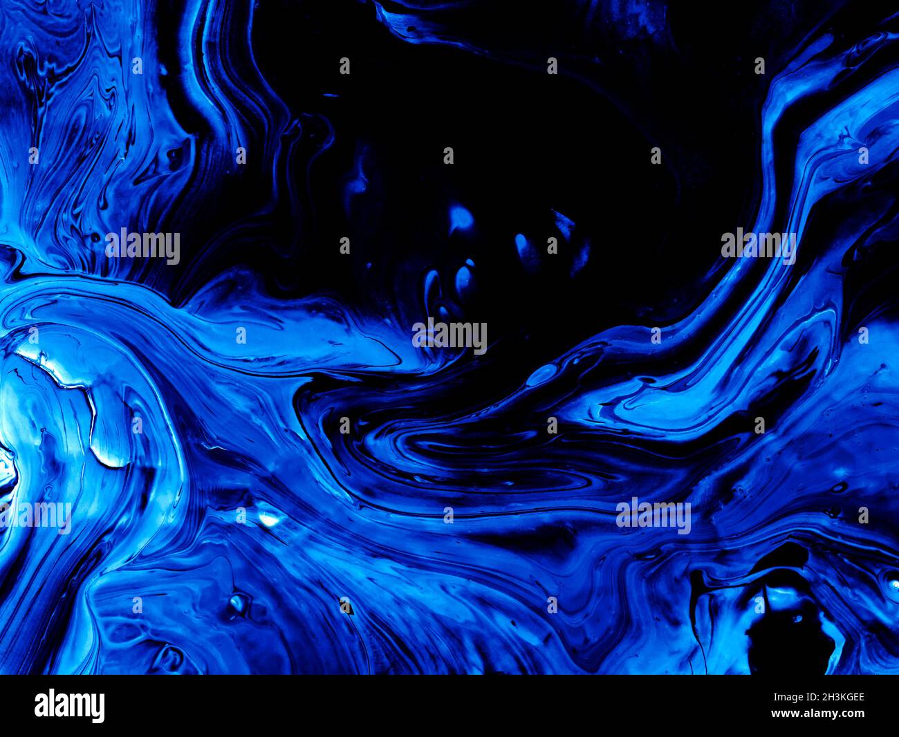 Dark Blue abstract art painting, creative hand painted background with