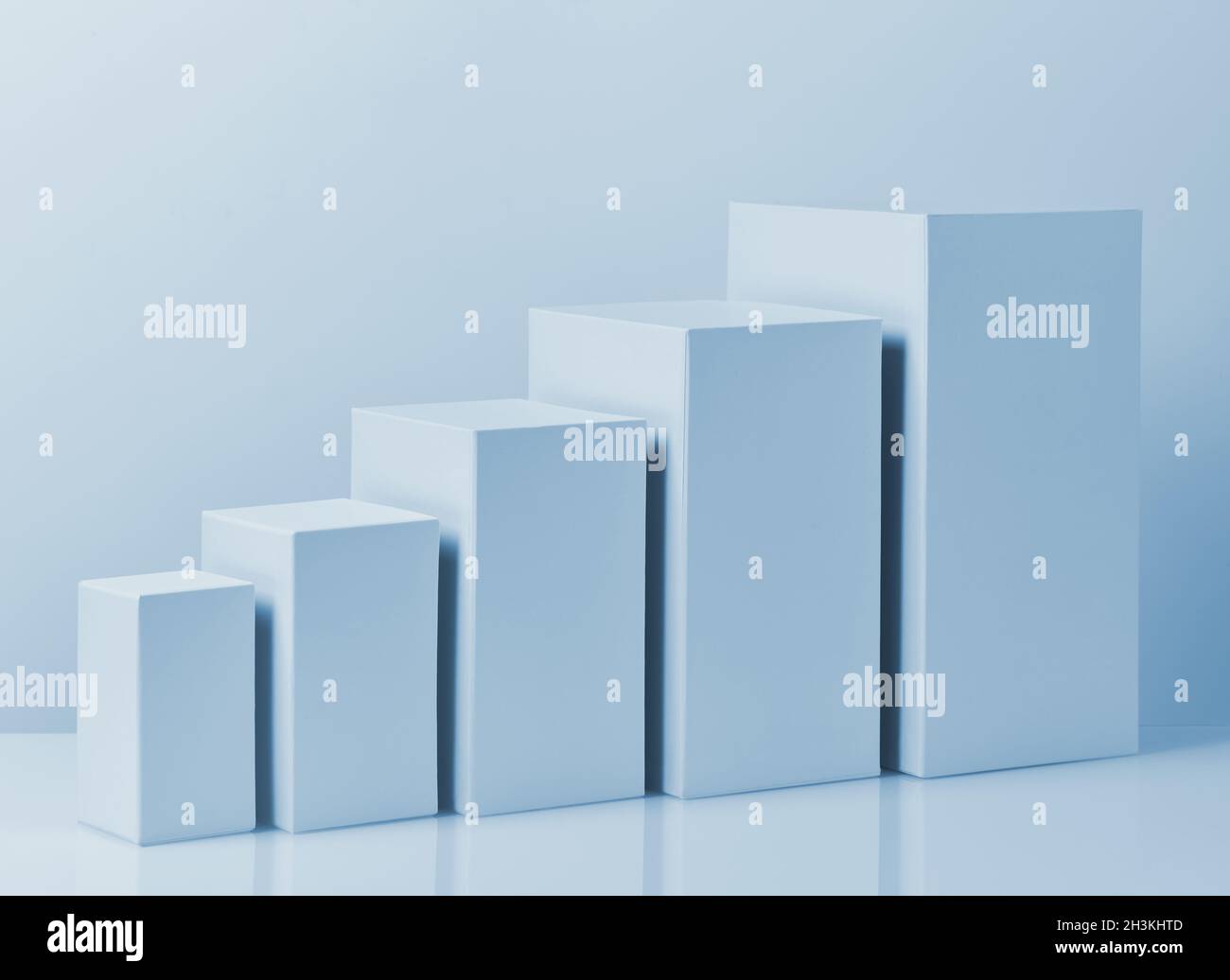 Blue growth chart Stock Photo Alamy