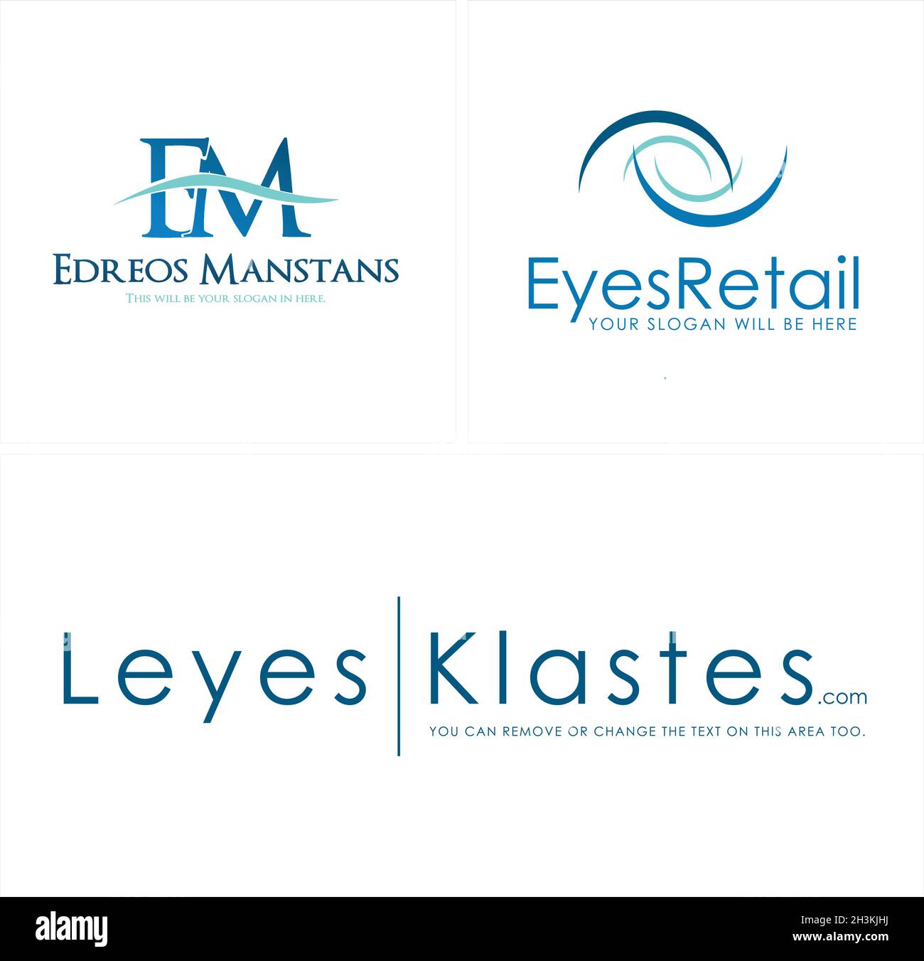 Modern Letter FM business eye optical logo design Stock Vector
