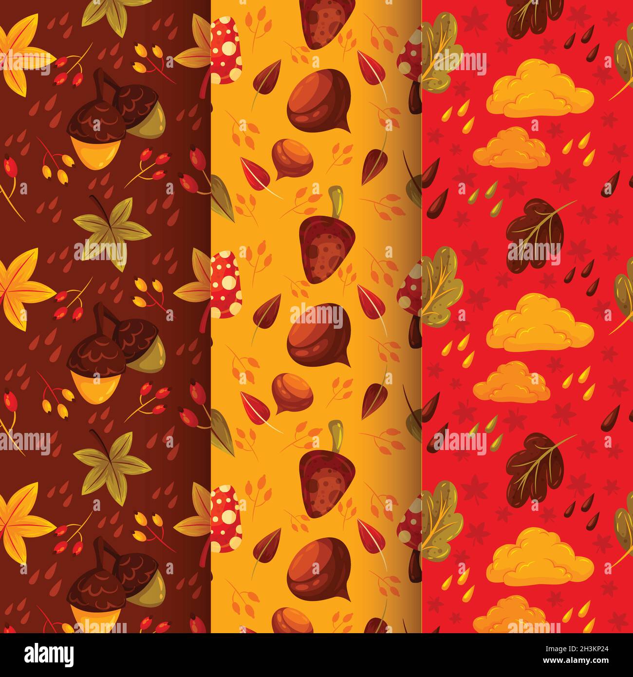 Autumn patterns Stock Vector Images - Alamy