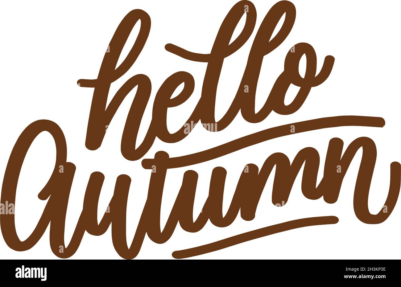 hello autumn lettering background with photo vector design illustration ...