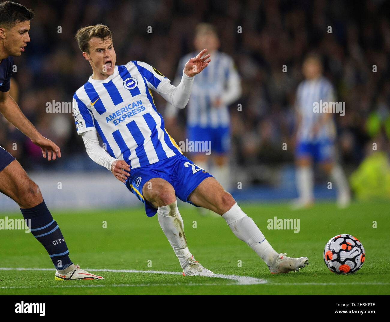 Brighton's Solly March during the match at the Amex Stadium. Picture Credit : Mark Pain / Alamy Stock Photo