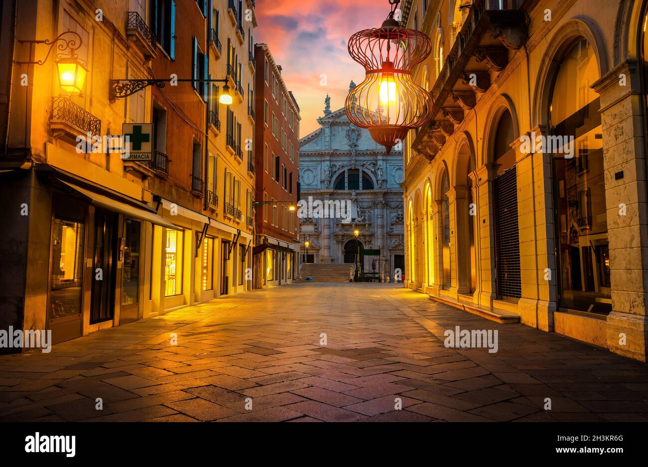 Church of Saint Moses in Venice at sunset Stock Photo - Alamy