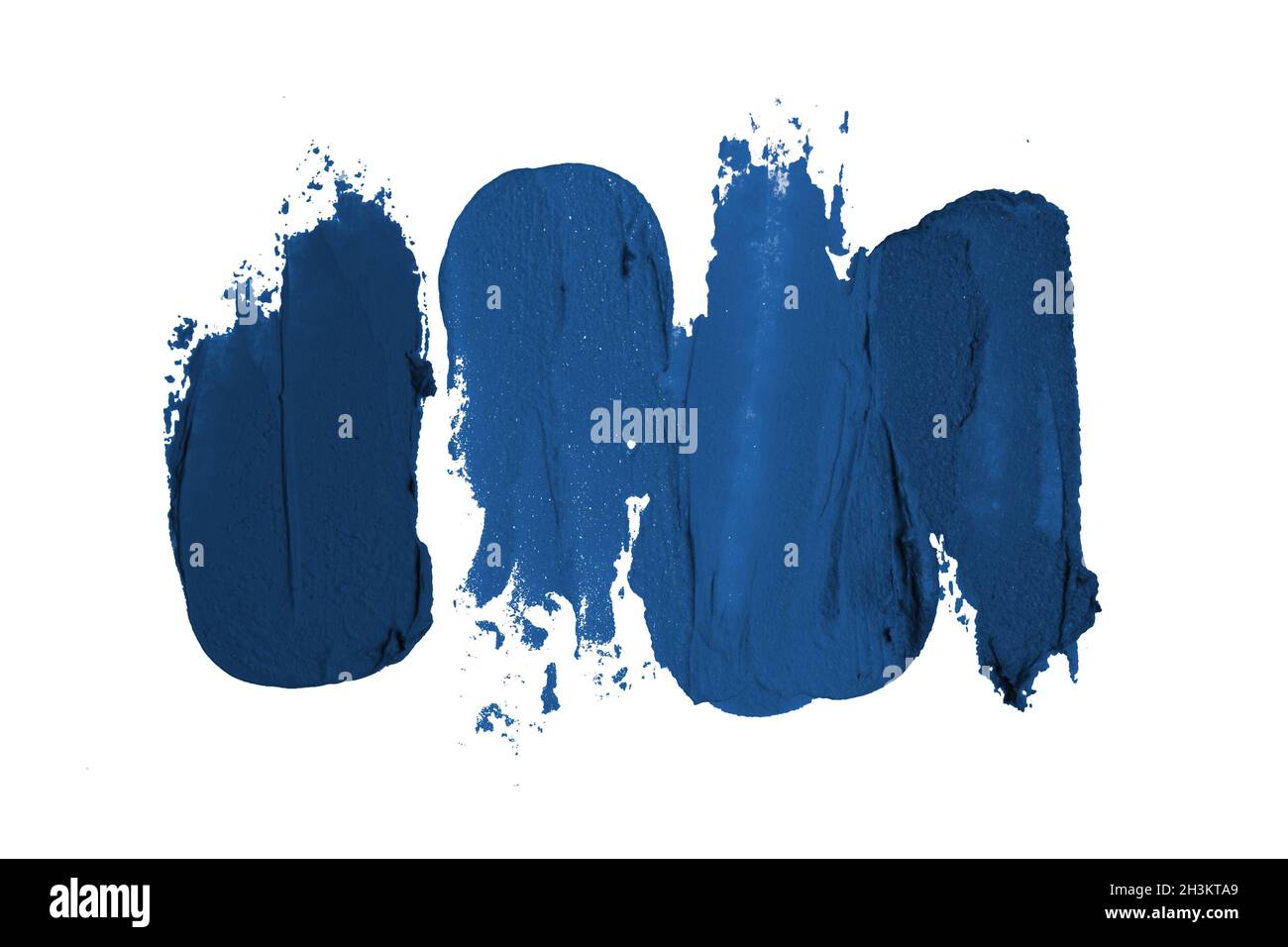 Classic blue brush strokes isolated on white background Stock Photo - Alamy