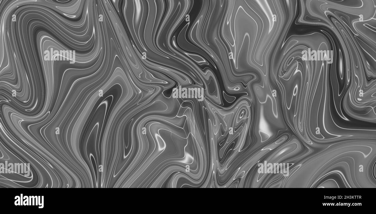 Black Marble ink texture acrylic painted waves texture background. pattern can used for wallpaper or skin wall tile luxurious. Stock Photo