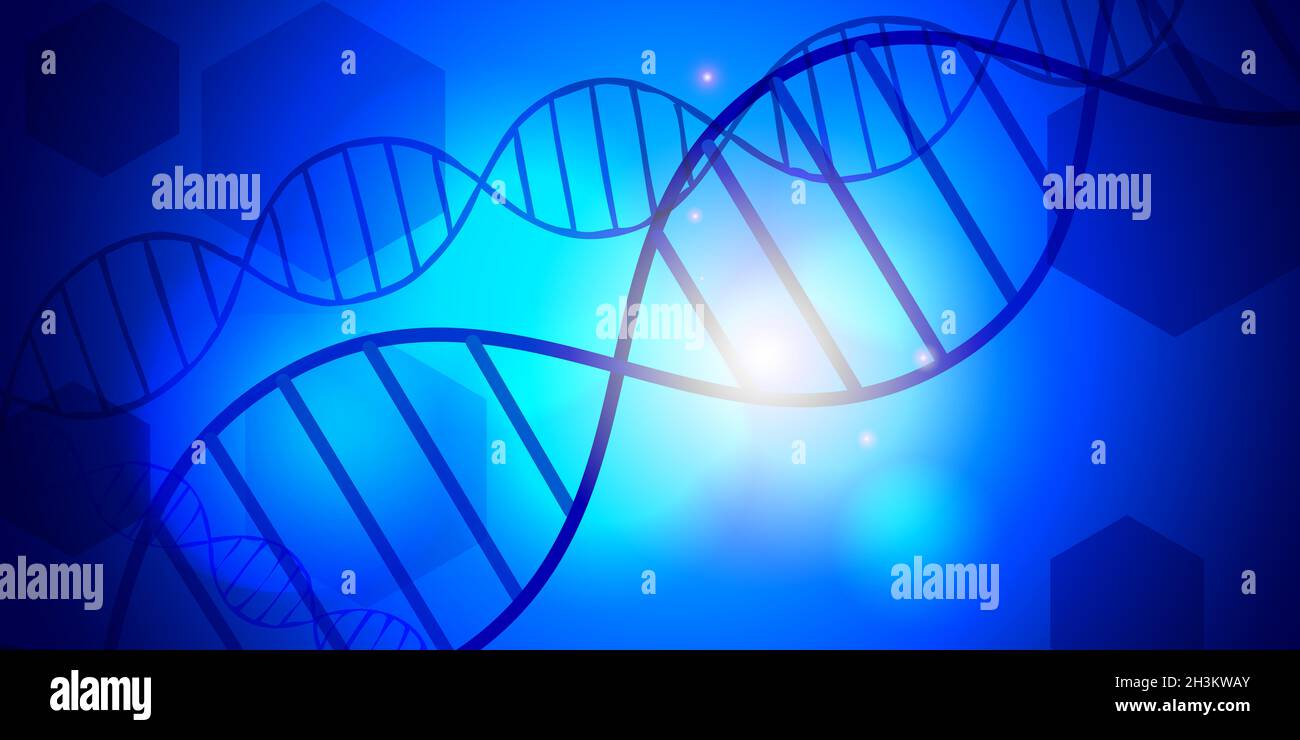 DNA illustration banner geometric design sweet colors Stock Photo - Alamy