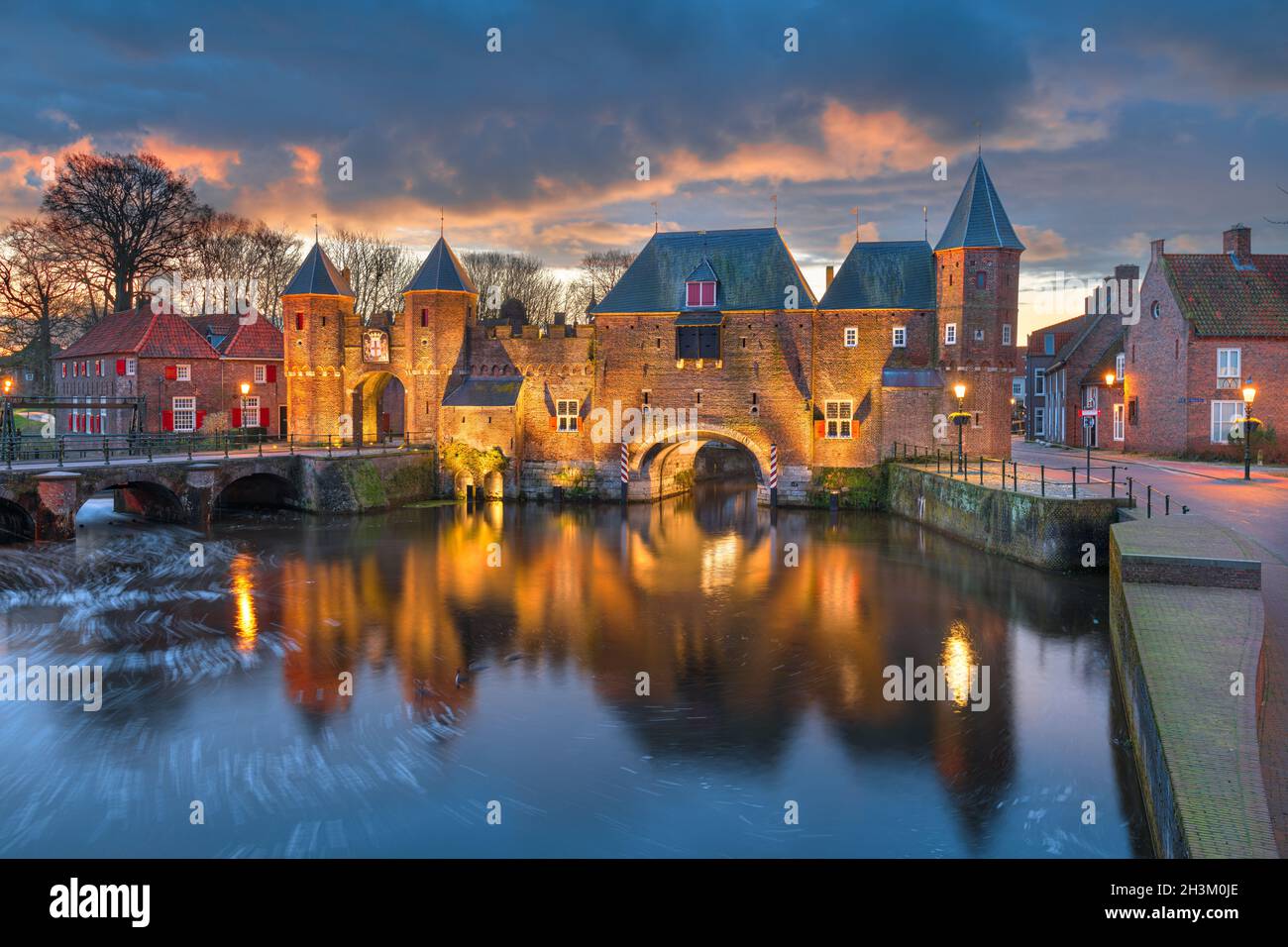 Amersfoort, Netherlands at the historic Koppelpoort at dawn. Stock Photo