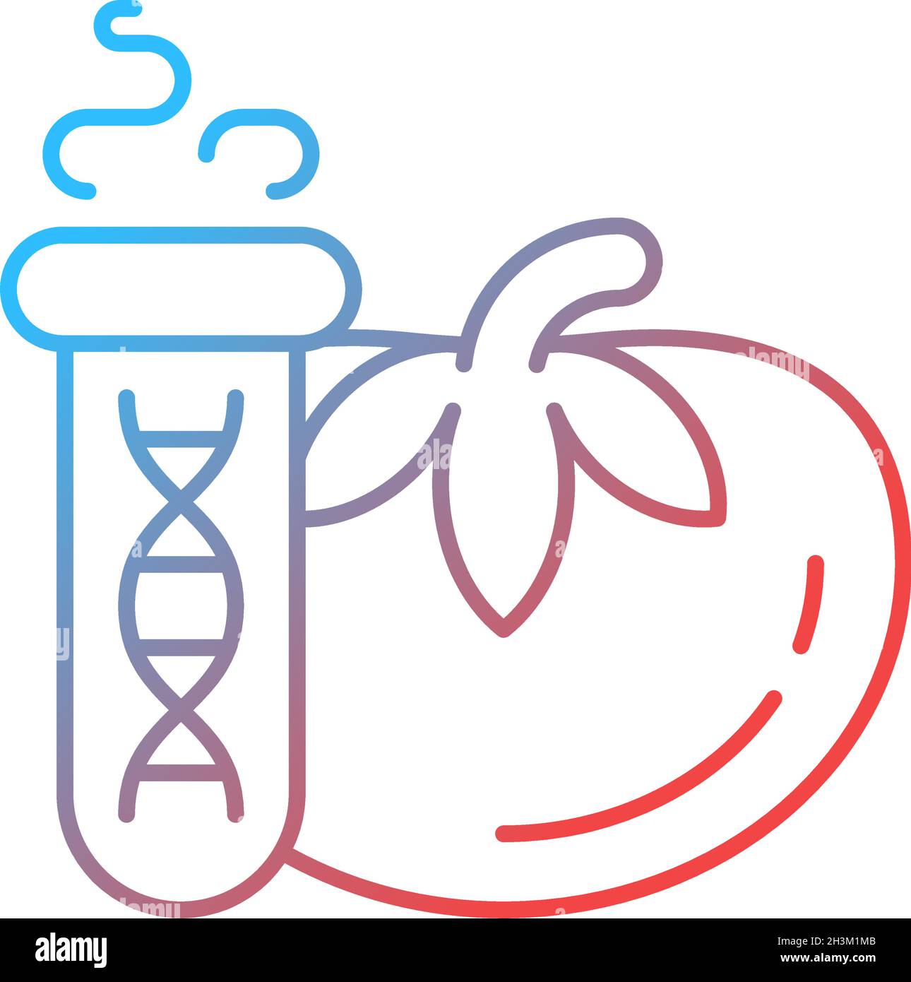 GMO testing gradient linear vector icon Stock Vector
