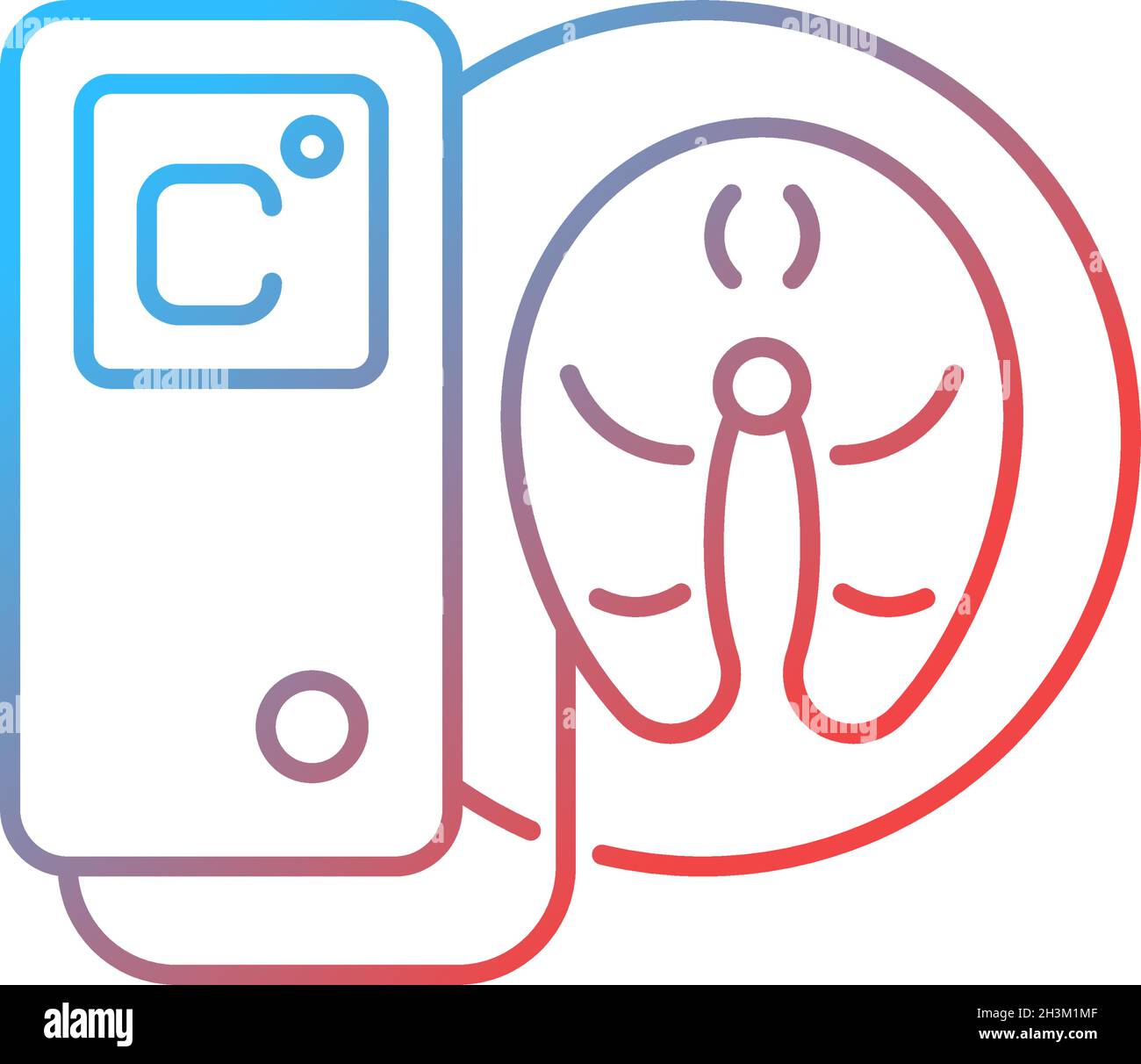 Food thermal analysis gradient linear vector icon Stock Vector