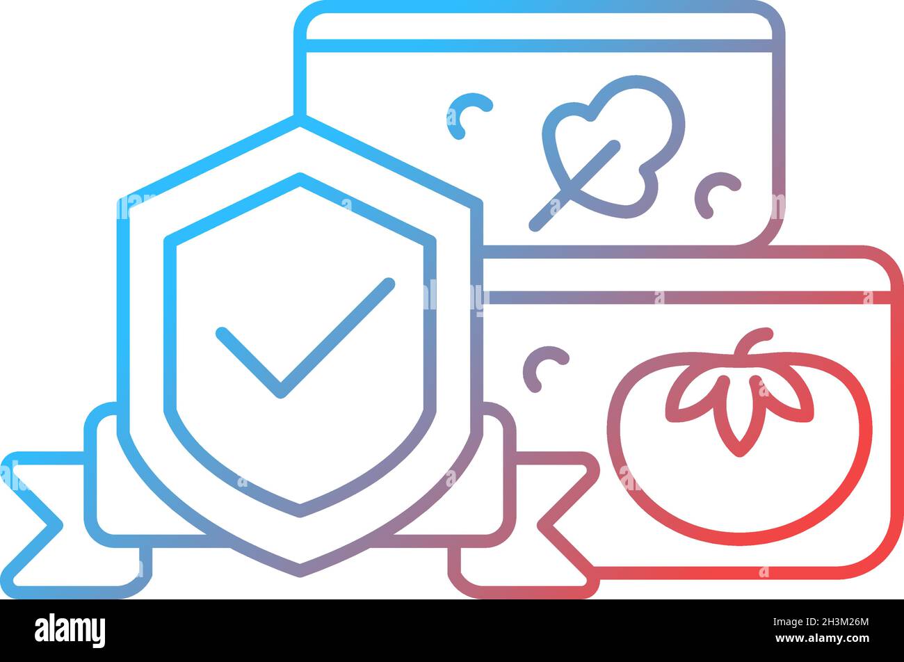 Food contact tests gradient linear vector icon Stock Vector