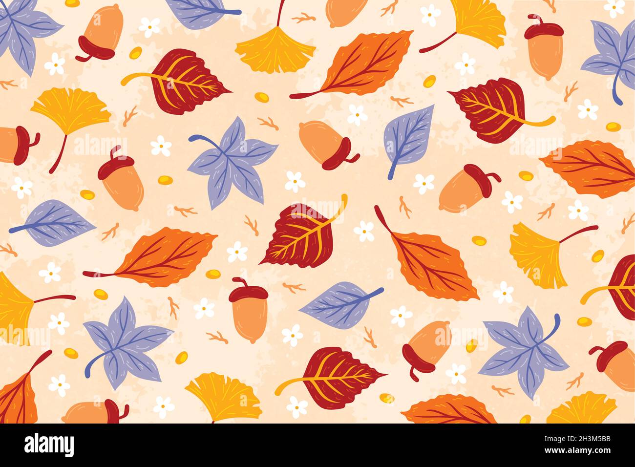 autumn background with leaves theme vector design illustration Stock ...